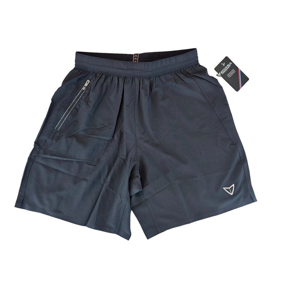 KORSA Mens Accelerate 7" Unlined Shorts Small Black Gym Walking Activewear NWT
